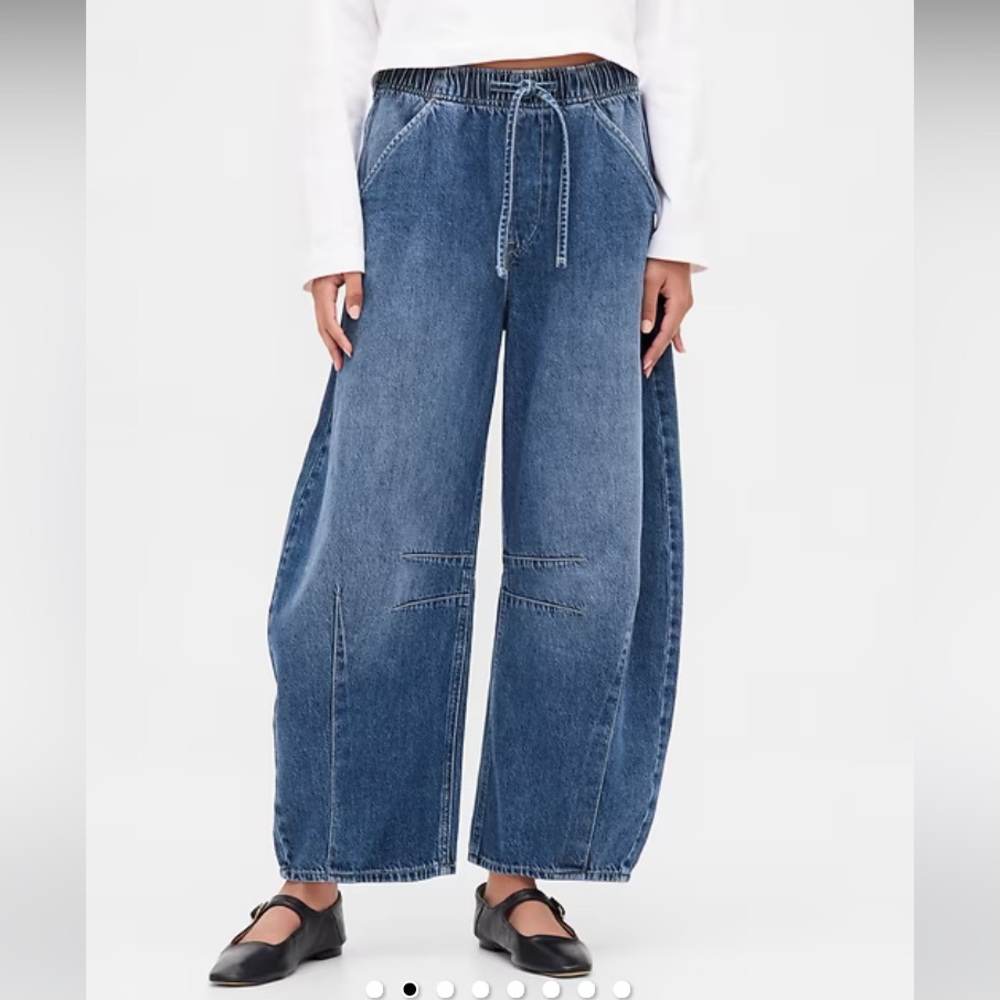 GAP - mid rise easy horseshoe jeans, brown/black wash